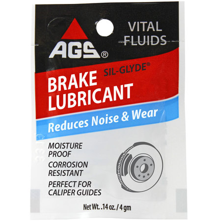 AGS Sil-Glyde Silicone Brake Lubricant, Pouch, 4 g, 100 BK-1